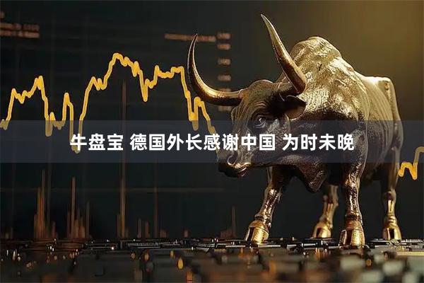牛盘宝 德国外长感谢中国 为时未晚